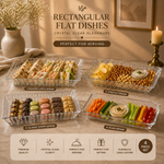 DELISOGA rectangular crystal-cut clear glass serving dish for presenting snacks, desserts, fruits, sweets, chocolates and treats.DELISOGA glass serving dishrectangular glass serving dishcrystal cut serving trayglass serving traydessert serving dishfruit serving traysnack serving dishcrystal cut glass dishpremium glass servewareglass serving dish Pakistan