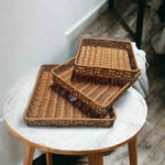 Wicker Nested Basket Set of 3 | Braided Trays