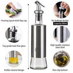 Steel & Glass Oil Seasoning Bottle 300ml | Kitchen Accessories