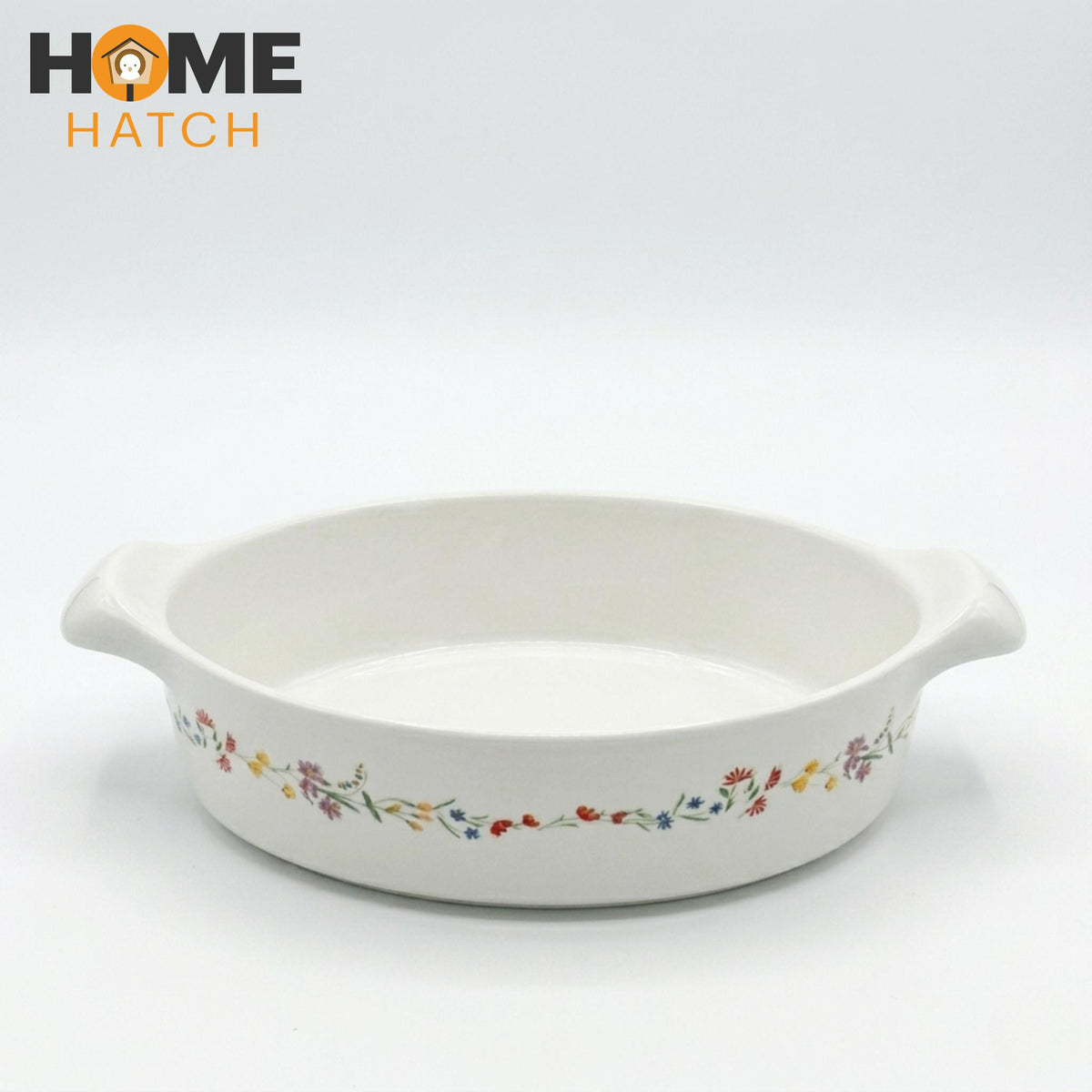 danny home 1.6L floral ceramic baking dish oven safe bakeware for baking and serving – Pakistan