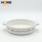 danny home 1.6L floral ceramic baking dish oven safe bakeware for baking and serving – Pakistan