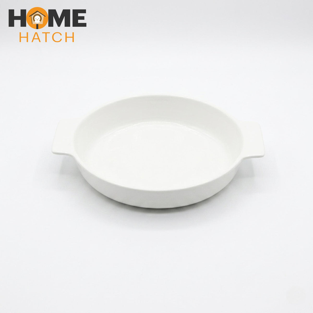 Danny Home 11.5 Inch White Oval Ceramic Baking Dish | Oven-Safe Bakeware