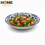 DANNY HOME Deep Plate Navy Blue Floral Collection – Multiple Size Options