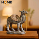 Decorative Camel Figurine – Handcrafted Statue with Colorful Saddle