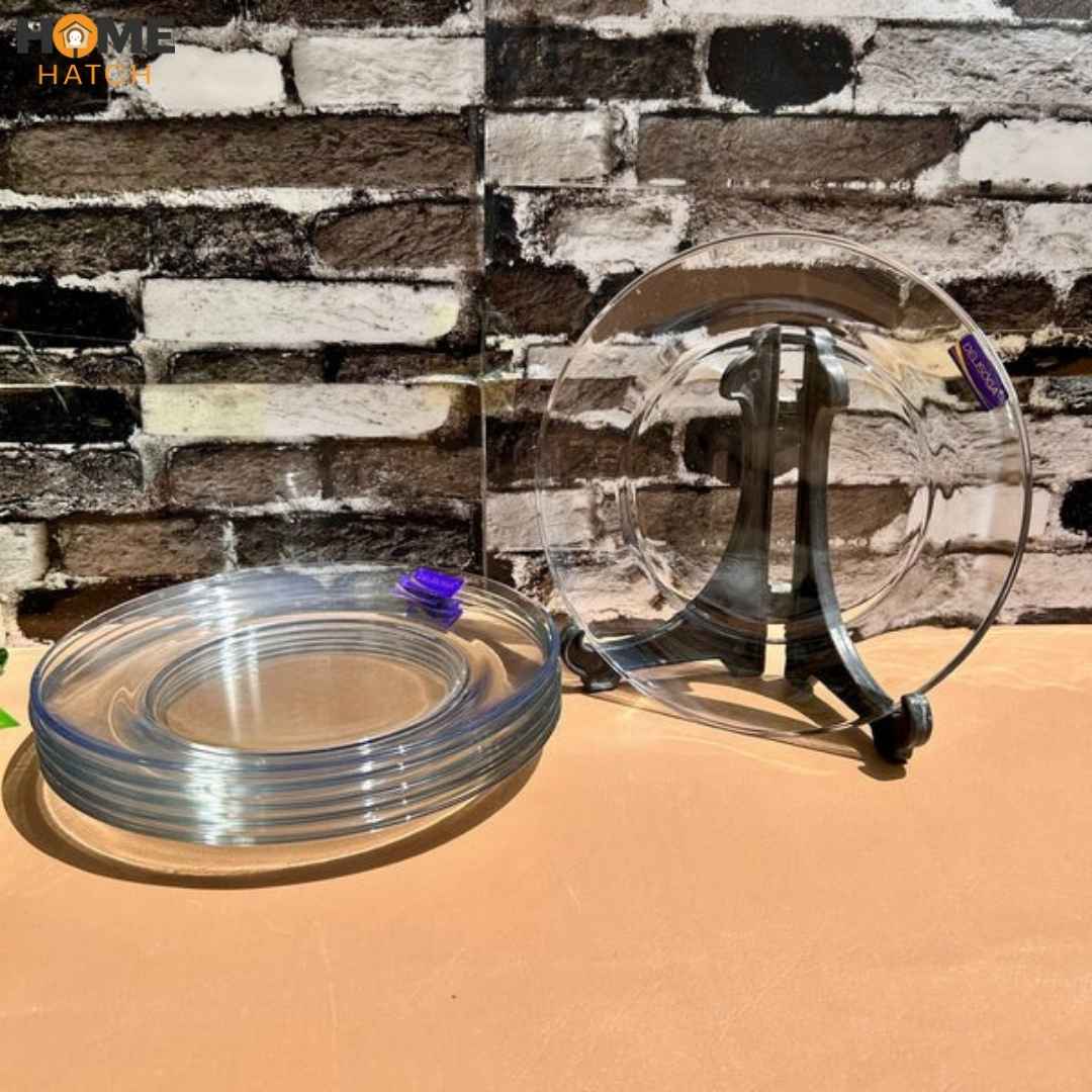 Delisoga Transparent All Purpose Glass Plate - 1pc
