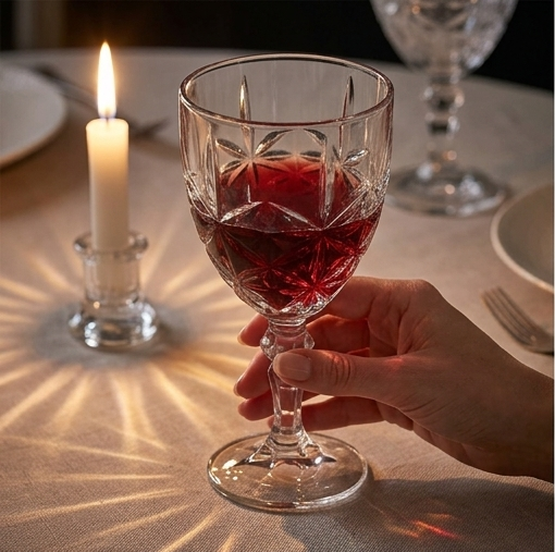 Delisoga premium crystal goblet glass set 6 pcs 340ml – Home Hatch Pakistan