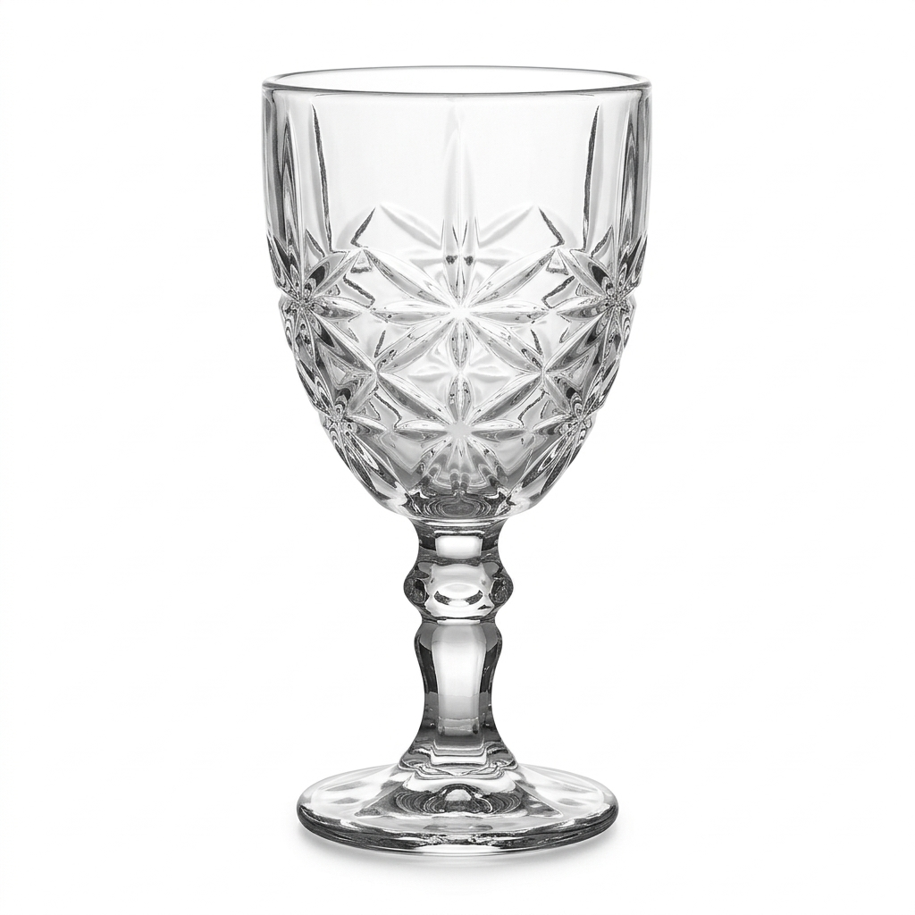 Delisoga premium crystal goblet glass set 6 pcs 340ml – Home Hatch Pakistan