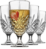 Delisoga Premium Crystal Goblet Wine Glass Set – 6 (340ml)