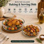Delisoga glass baking dishround glass baking dishglass casserole dishclear glass baking dishround glass roasting dishoven to table glass dishglass bakewareglass serving dishround casserole dishglass baking dish PakistanDelisoga clear round glass baking and serving dish for casseroles, roasting, baked pasta, vegetables and oven-to-table presentation.