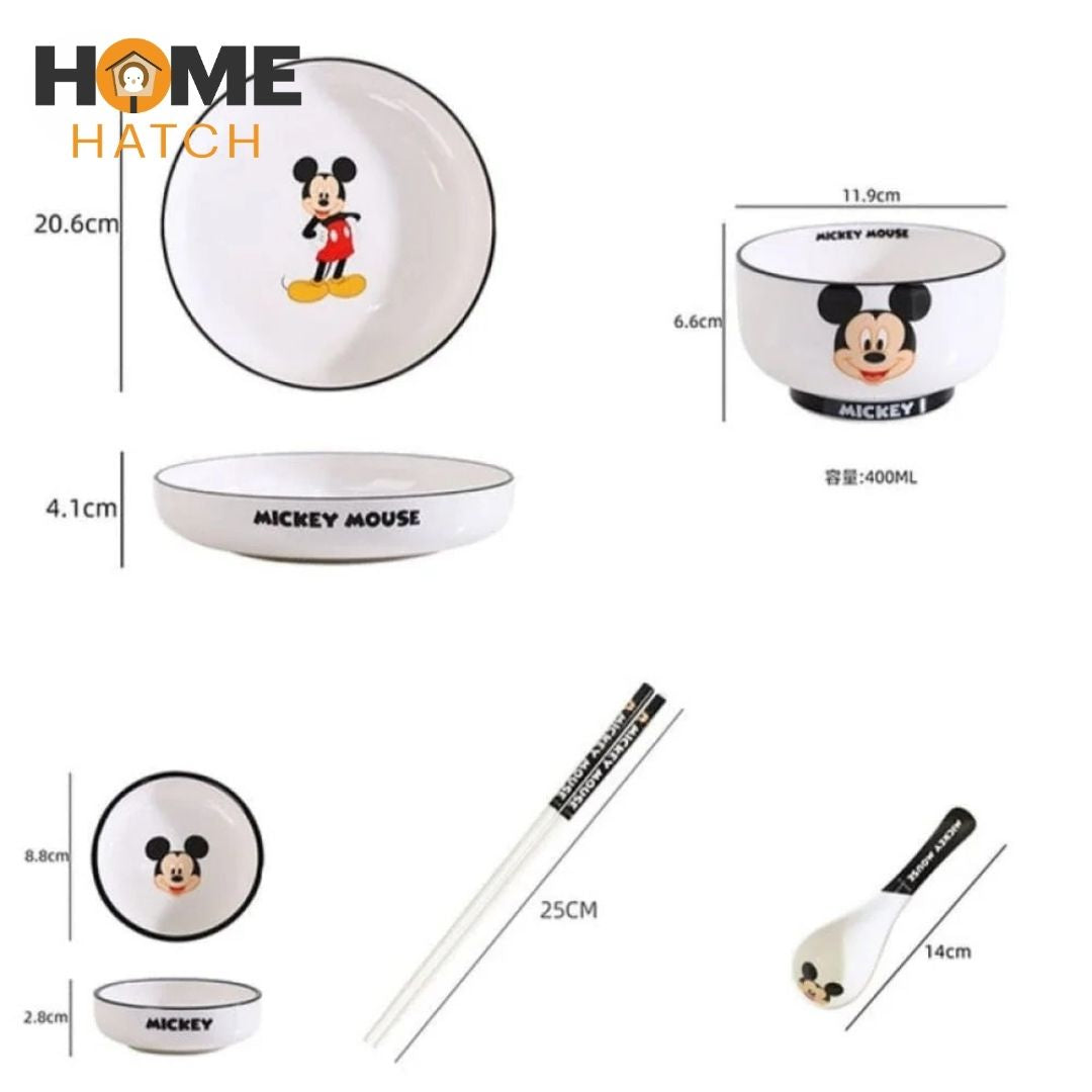 Disney Mickey Ceramic 6-Piece Bowl Set
