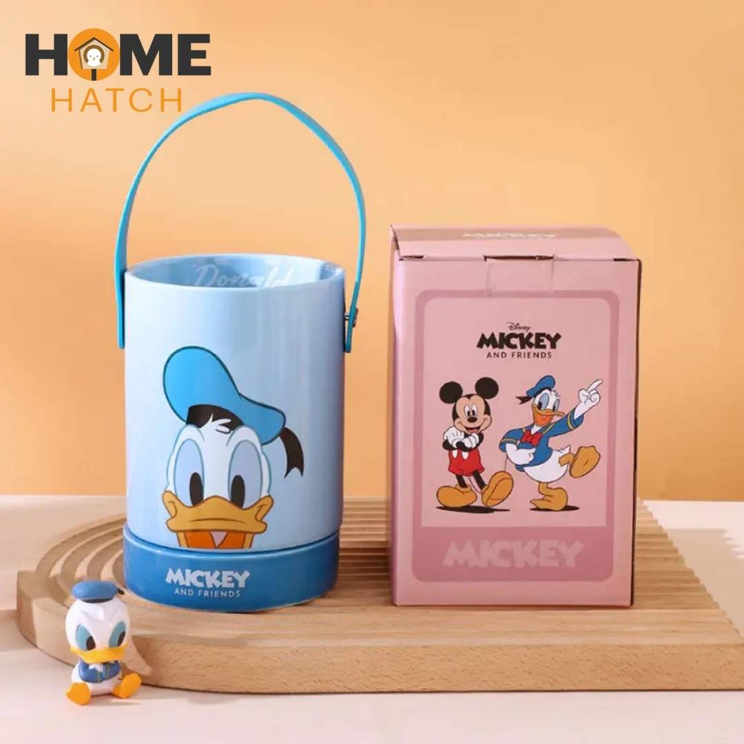 Disney Mickey Minnie Donald Duck Daisy Cute Ceramic Chopstick Barrel Drain Bucket