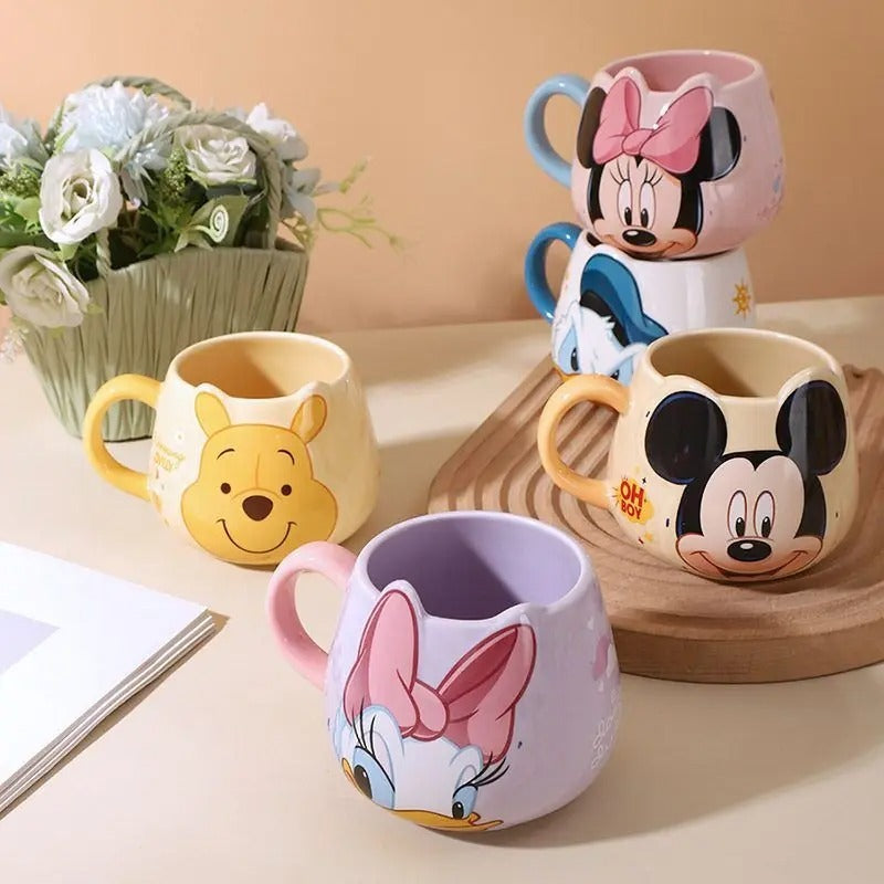 Disney Mickey & Friends Embossed Character Ceramic Mug – 450ml
