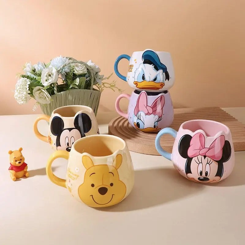 Disney Mickey & Friends Embossed Character Ceramic Mug – 450ml