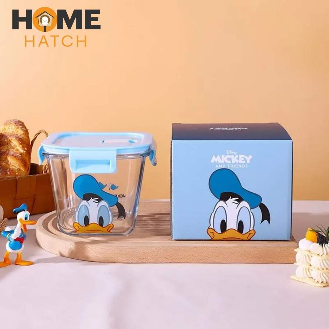 Disney Mickey & Friends Airtight Glass Food Storage Box – 900ml