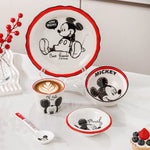Disney Original Mickey Mouse 5-piece ceramic dinnerware set with plate bowl cup spoon and gift box