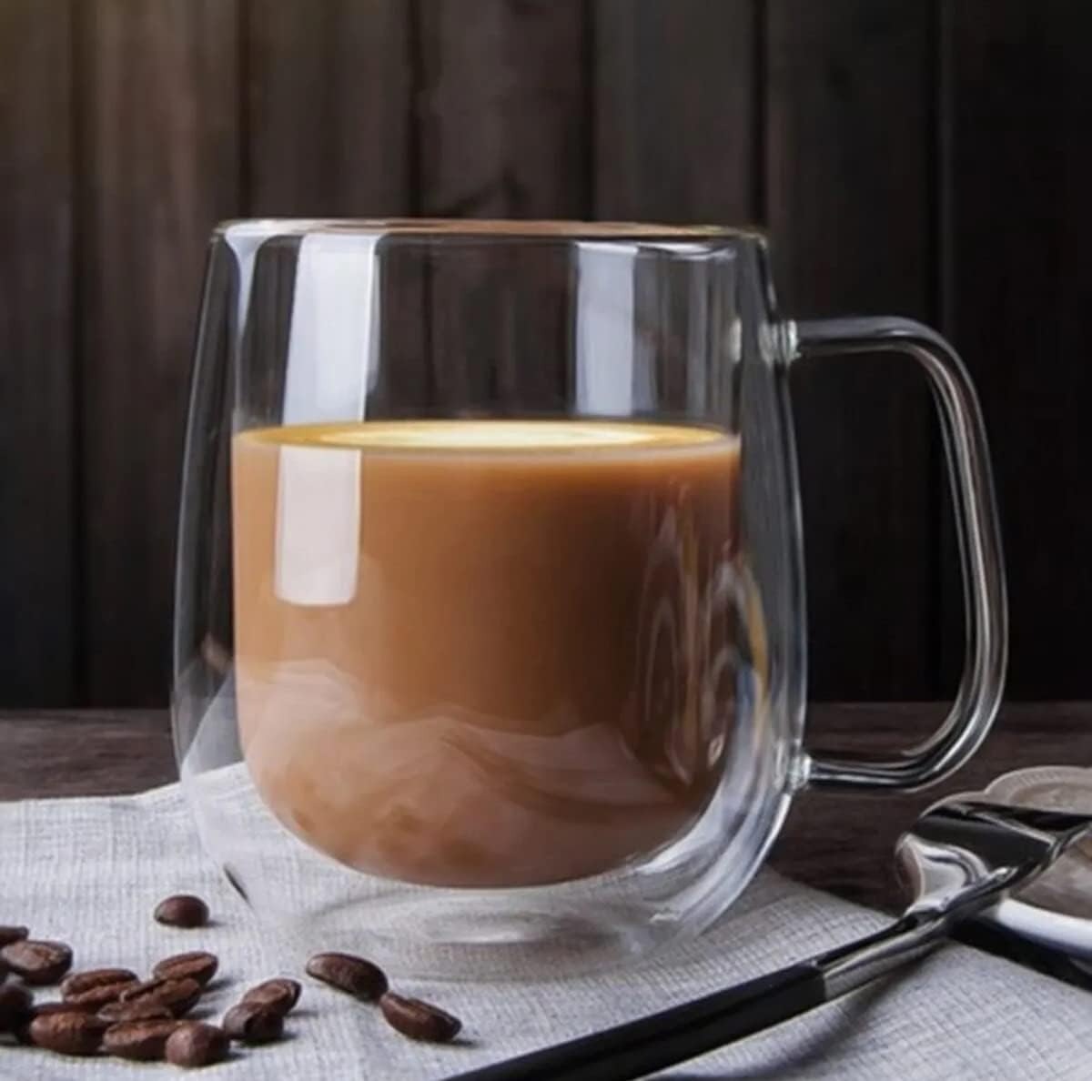 Double Wall Glass Mug 400ml Pakistan – Heat Resistant Transparent Tea & Coffee Cup