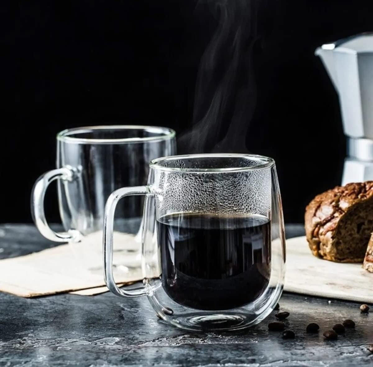 Double Wall Glass Mug 400ml Pakistan – Heat Resistant Transparent Tea & Coffee Cup