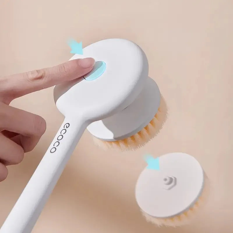 ECOCO 3-Piece Detachable Shower Brush Set – Long-Handle Back Scrubber, Body Brush & Exfoliating Head – Home Hatch Pakistan