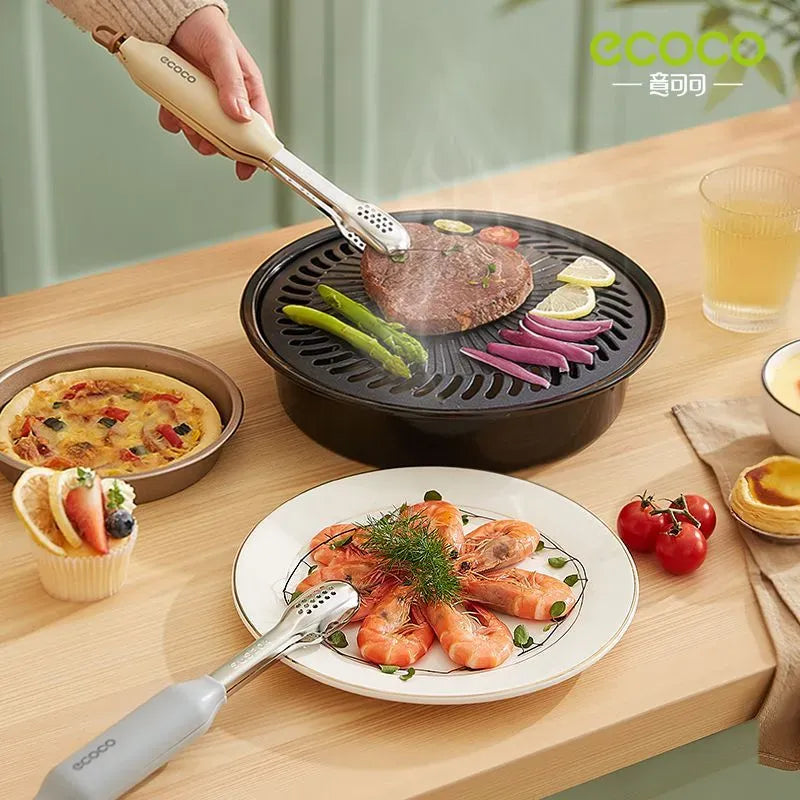 ECOCO Stainless Steel Cooking Tongs with Protective Cover – Heat-Resistant Kitchen Utensil – Home Hatch Pakistan