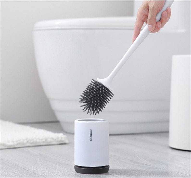ECOCO Wall-Mounted Silicone Toilet Brush – Fast Drying & Deep Cleaning