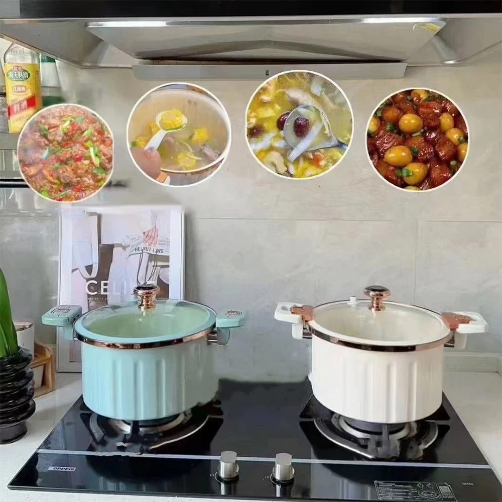 Non-stick Enamel Micro Pressure Cooker | Cookware - Home Hatch