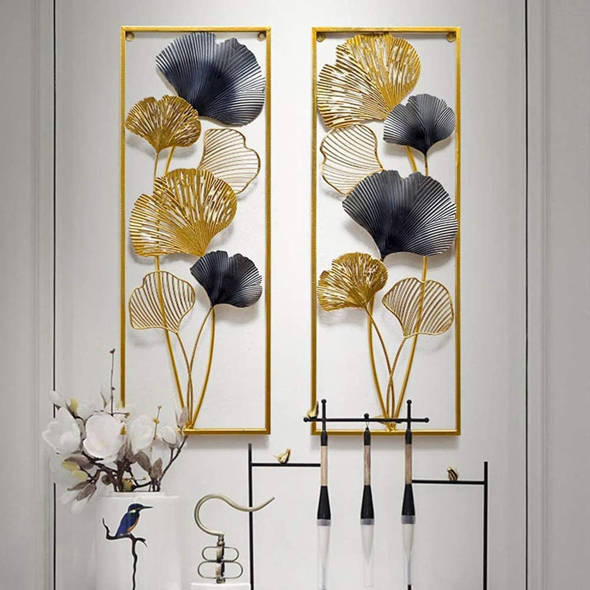 Flower Decorative Metal Gold Wall Hanging 1-Pc | Wall Décor