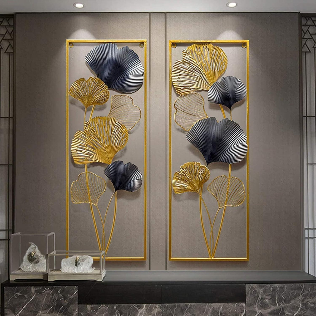 Flower Decorative Metal Gold Wall Hanging 1-Pc | Wall Décor