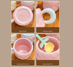 Flower lid ceramic coffee mug cute home and office drinkware – Home Hatch Pakistan”