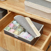 Foldable Innerwear Organizer Box | Multi-Compartment Fabric Storage for Closet & Drawers |