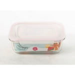 2pcs Rectangular Airtight Glass Food Storage Containers