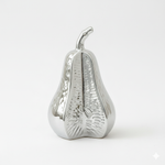 Gold ceramic pear sculpture decorative fruit figurine for home décor centerpiece