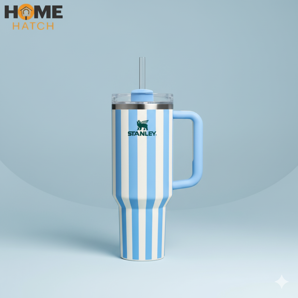 The Quencher H2.0 Flowstate™ Tumbler | 40 OZ - Cornflower Cabana Gloss