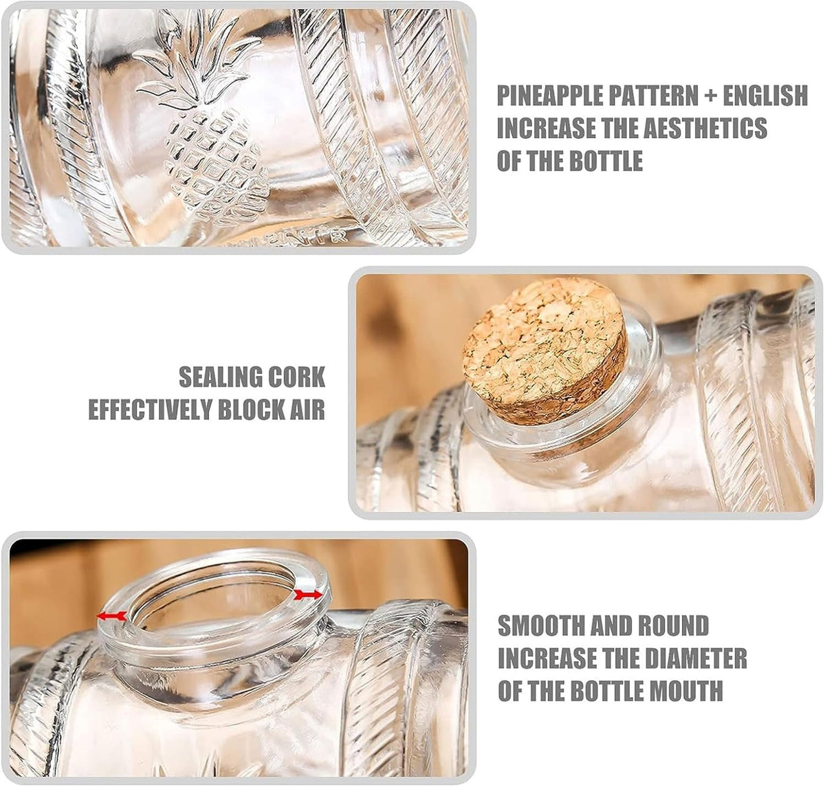 Glass Barrel Water & Juice Dispenser with Wooden Stand & Tap – 3 L & 5 L