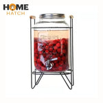 Glass Drink Dispenser with Tap & Stand – 8L