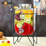 Glass Drink Dispenser with Tap & Stand – 8L