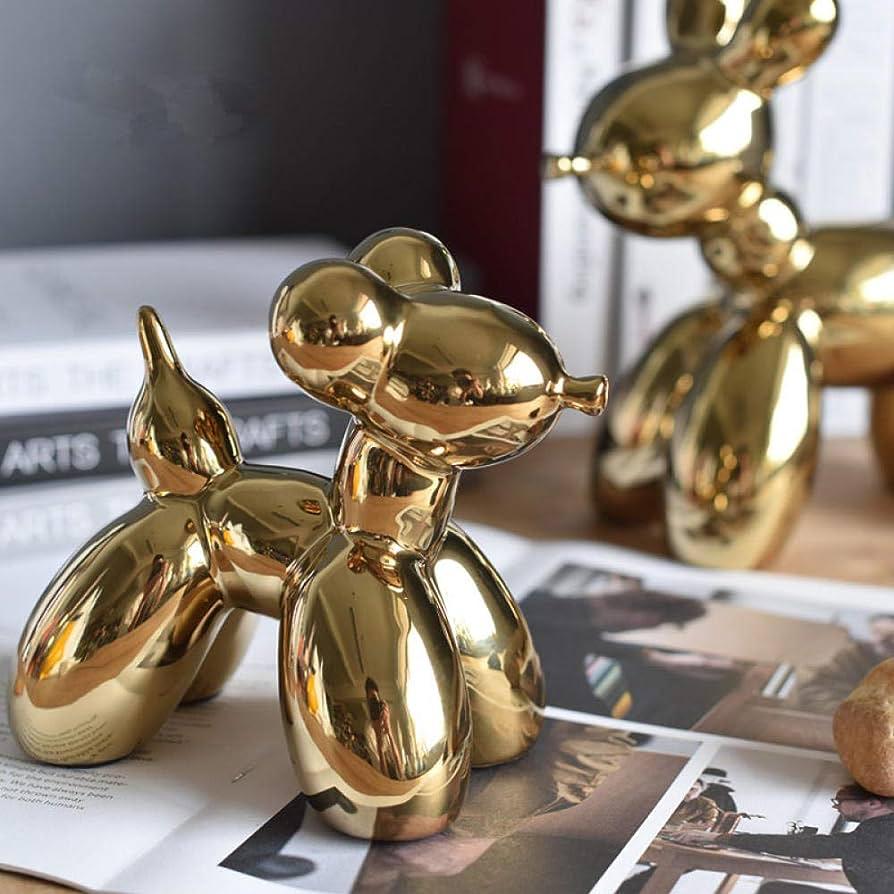 Gold Balloon Dog Statue | Figurine | Home Décor