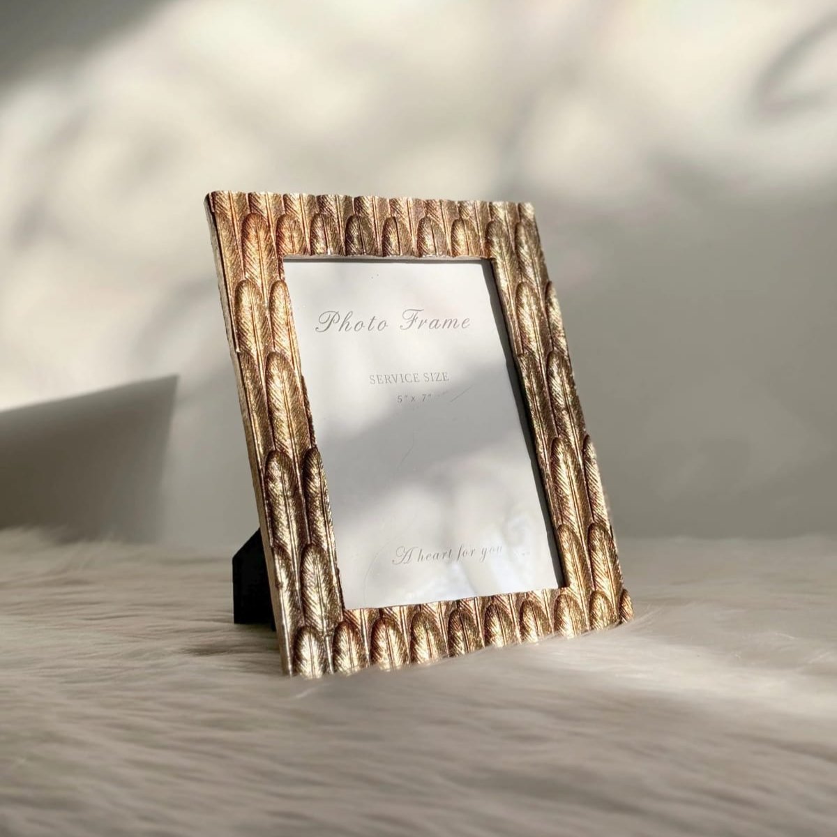 Gold Antique Leaves Border Photo Frame | Home Décor