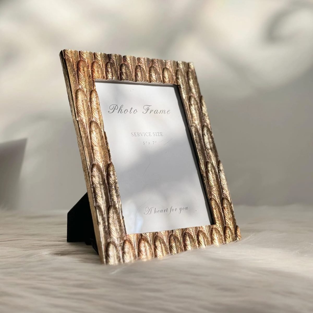 Gold Antique Leaves Border Photo Frame | Home Décor