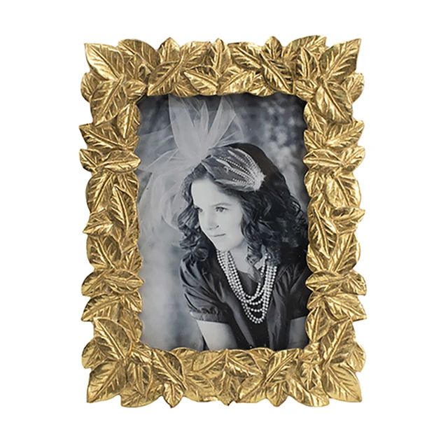 Gold Antique Leaves Border Photo Frame | Home Décor