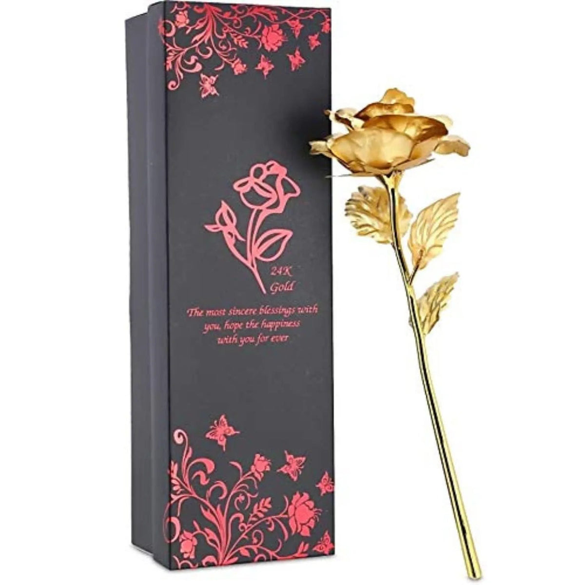 Gold Foil Rose Box