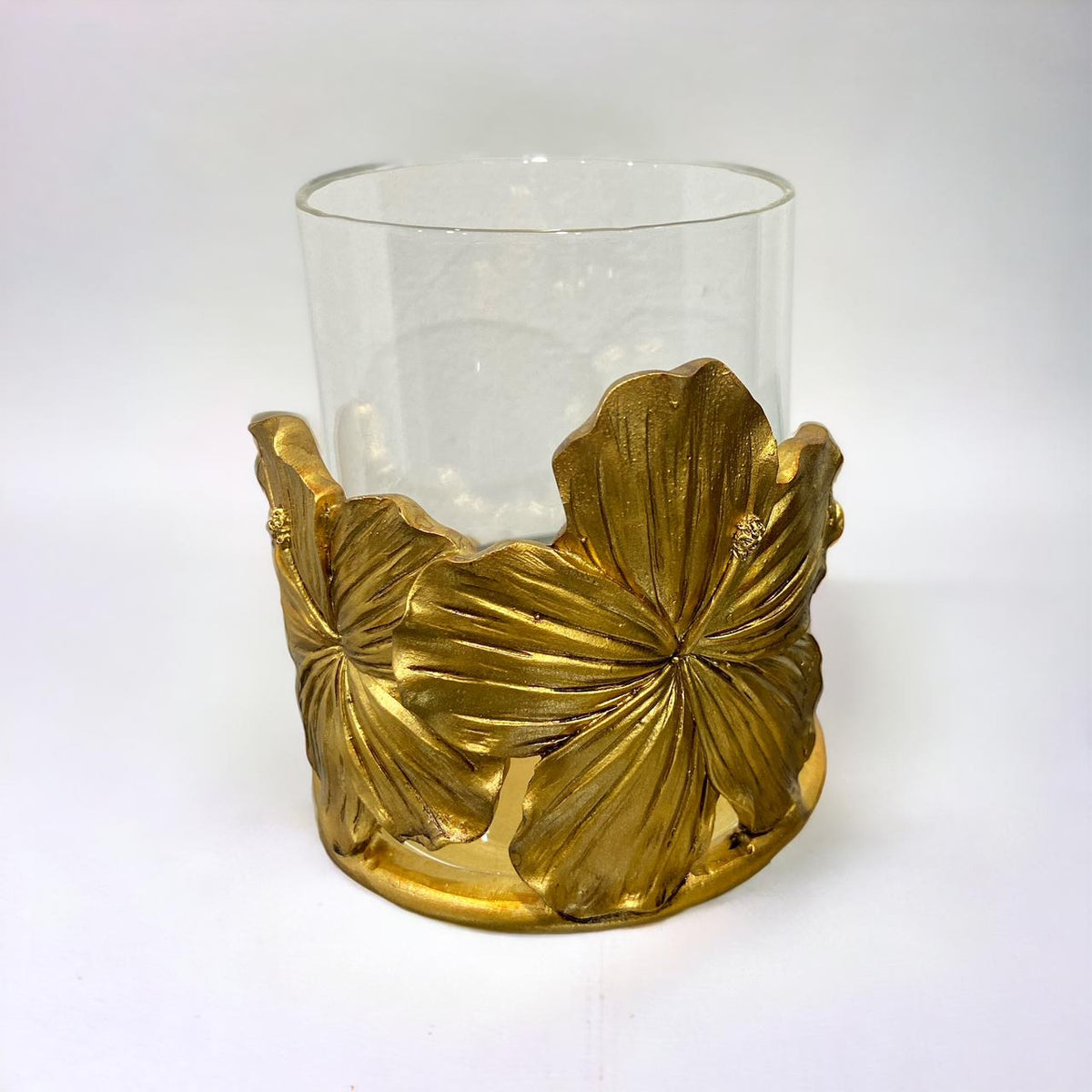 Gold Glam Flower Candle Holder Stand | Home Décor - Home Hatch