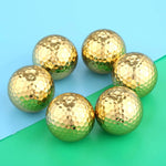 Golden Artificial Golf Ball Ceramic Décor | Centre Piece | Home Décor