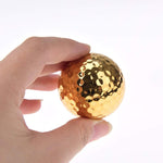 Golden Artificial Ceramic Gold Golf Ball | Centre Piece | Home Décor