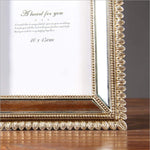 Gold Mirror & Leaf Border Photo Frame | Home Décor