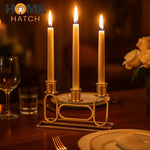 Golden Geometric Candle Holder | Modern Home Décor Accent