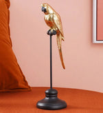 Golden Parrot on Perch| Figurine | Home Décor