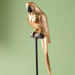 Golden Parrot on Perch| Figurine | Home Décor