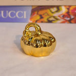Golden Artificial Pumpkin Ceramic Décor Fruit | Centre Piece | Home Décor
