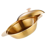 Golden Serving Handi with Lid – Stainless Steel Handi Bowl