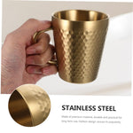 Golden Stainless Steel Mug with Handle – Plain & Textured